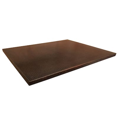 30-in Rectangle Hammered Copper Table Top in Oil Rubbed Bronze (TTREC3024DB)