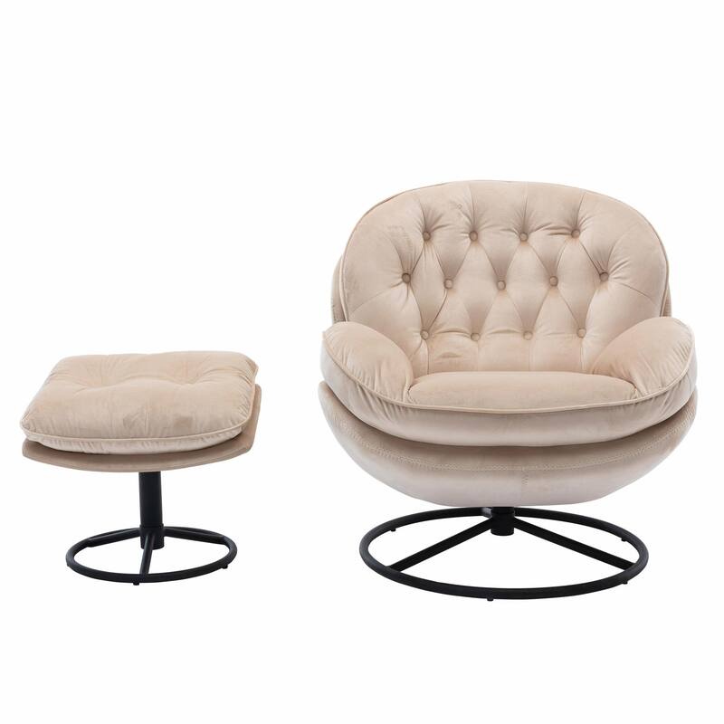 TV Chair Accent Chair for Living Room with Ottoman