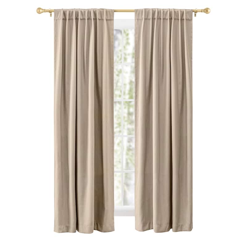 Grand Pointe Premium Dotted Rod Pocket w/Back tabs Curtain Panel