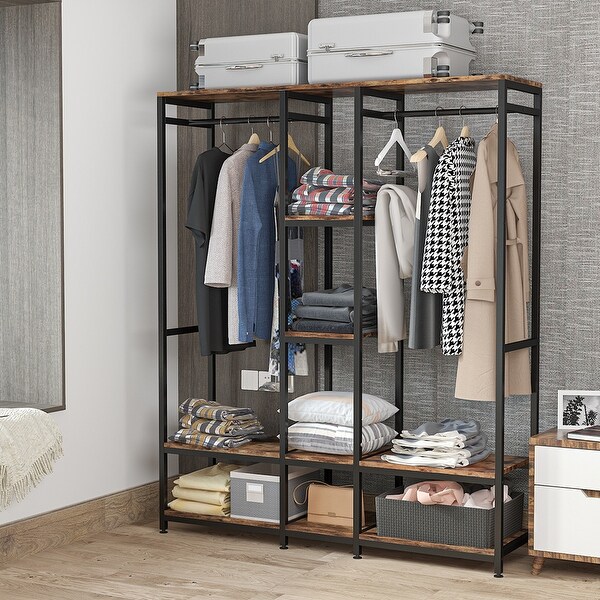 Free standing wardrobe rack outlet
