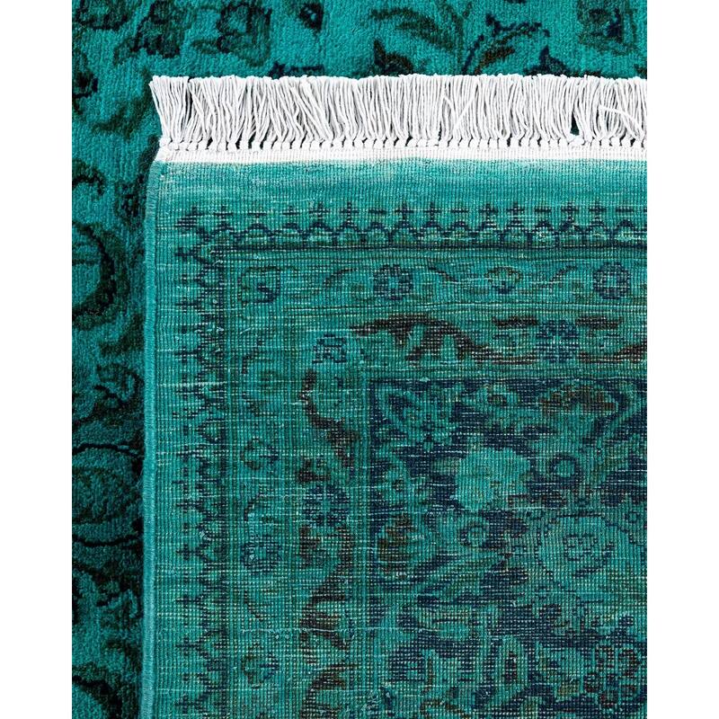 Contemporary Overdyed Wool Hand Knotted Area Rug - 6' 1" x 9' 2"