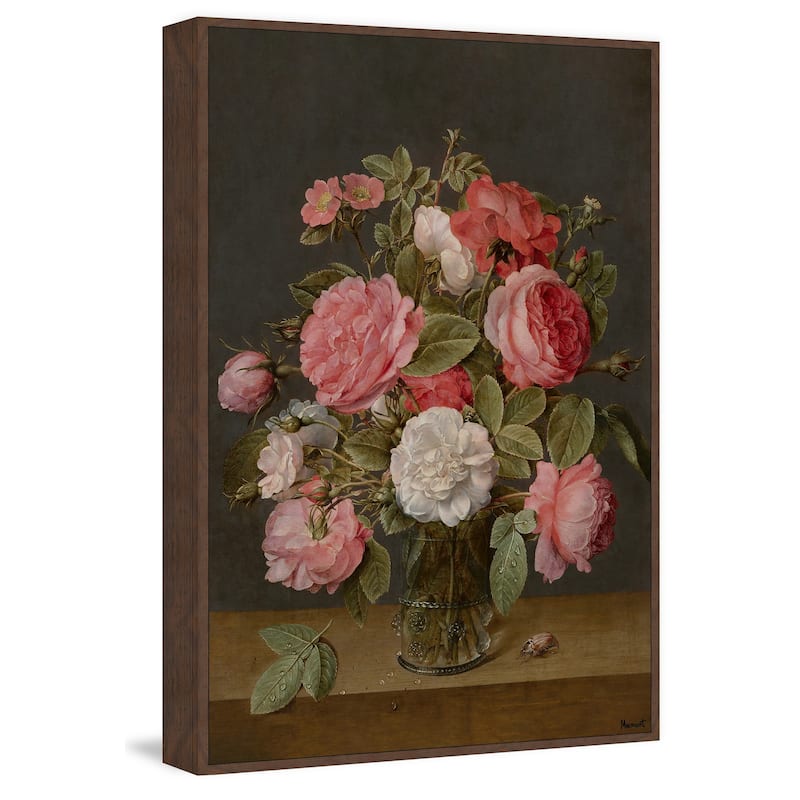 Love Like Flowers Floater Framed Print on Canvas