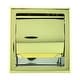 preview thumbnail 1 of 8, Stainless Steel Toilet Paper Holder Wall Mount 6.37" Brass Finish Recessed Toilet Paper Roll Holder Renovators Supply Gold