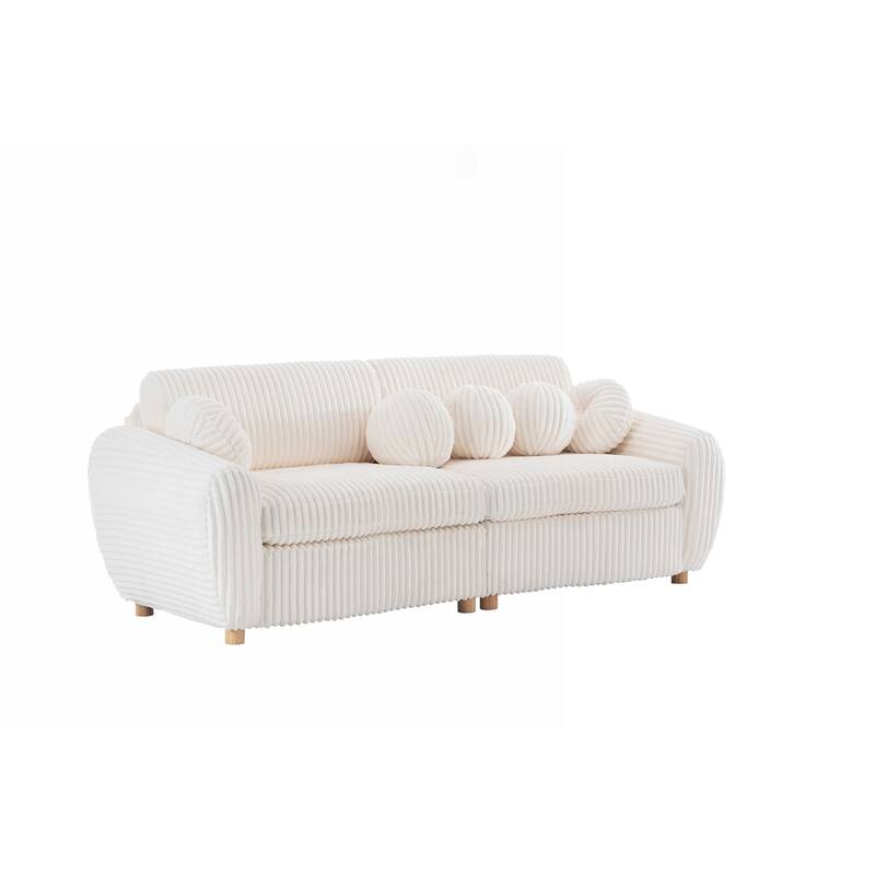 84in Corduroy Sectional Love Seat Couch