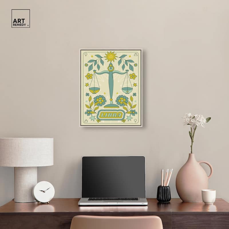 Libra Stars Card Canvas by Art Remedy