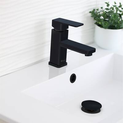 Single Hole 1-Handle Bathroom Faucet - Faucet Height: 6" | Spout Height: 2 11/16"