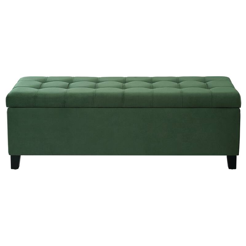 Upholstered Storage Ottoman Bench for Bedroom, Entryway & Foot Rest