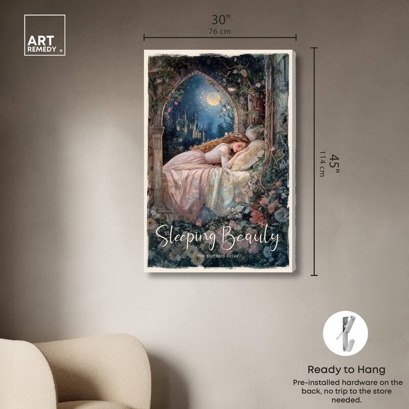 Classic Sleeping Beauty Canvas by Art Remedy, Gallery Wrapped