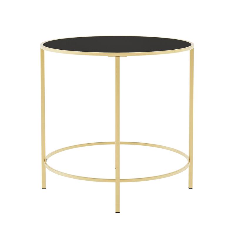 Llewellyn Contemporary 22-inch Glass Top Side Table by Furniture of America