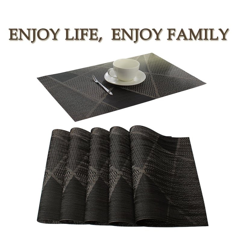 Set of 4 Non Slip Insulation Mats for Kitchen Dining Table 18" x 12"