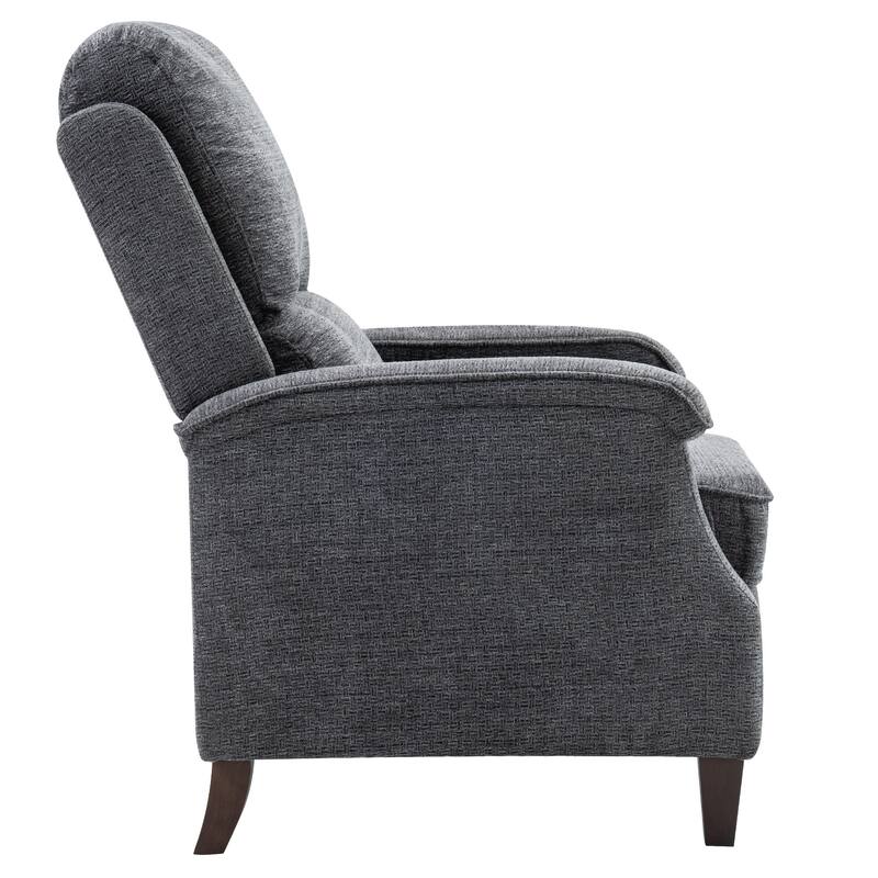 Push-Back Upholstered Recliner with Thickened Seat Cushion Backrest