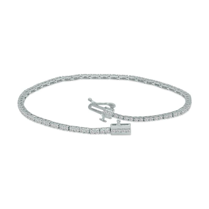 Marquee 1 Carat TW Lab Grown Diamond Tennis Bracelet in 14K White Gold