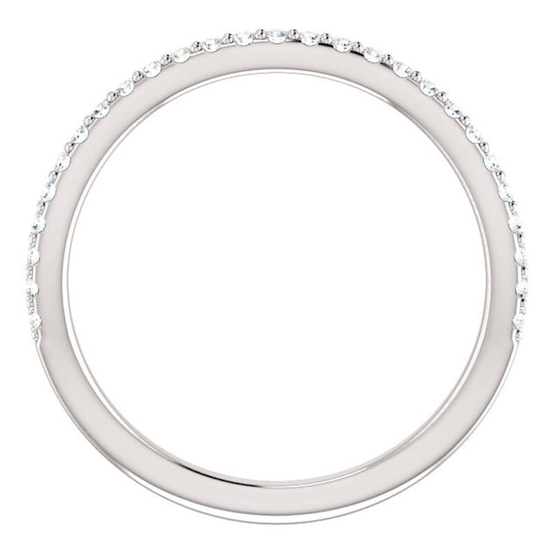 1/5 Ct Curved Diamond Guard Enhancer Wedding Ring White Gold