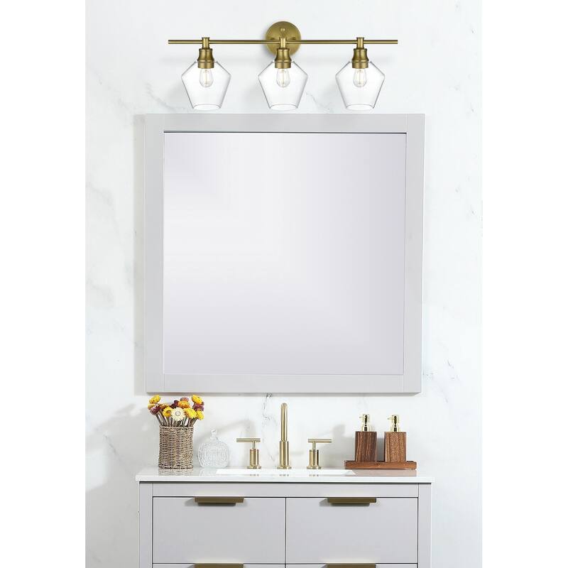 Elegant Lighting Gene 3 Light 28" Wide Bathroom Vanity Light with