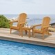 preview thumbnail 2 of 7, Folding Wooden Lounger Chair with Natural Finish for Patio Garden