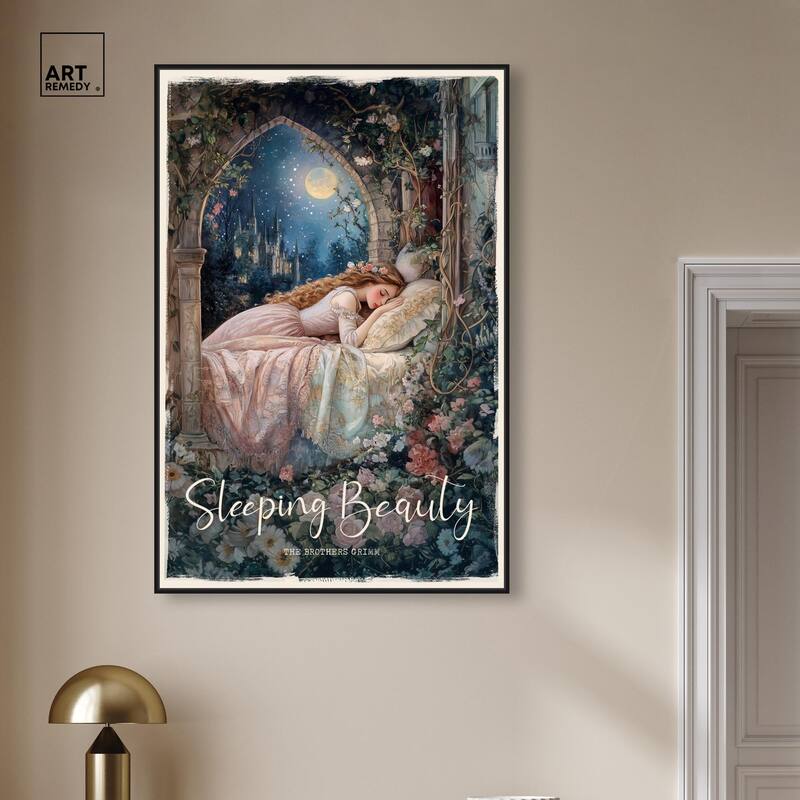 Classic Sleeping Beauty Canvas by Art Remedy