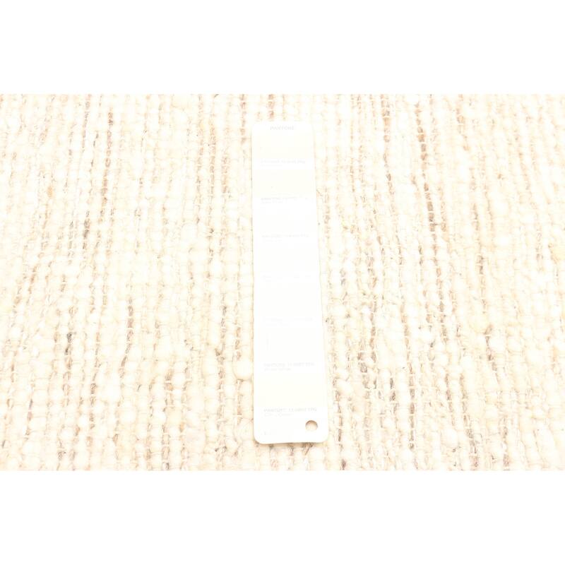 ECARPETGALLERY Braid weave Sienna Cream Wool Rug - 4'11 x 8'5