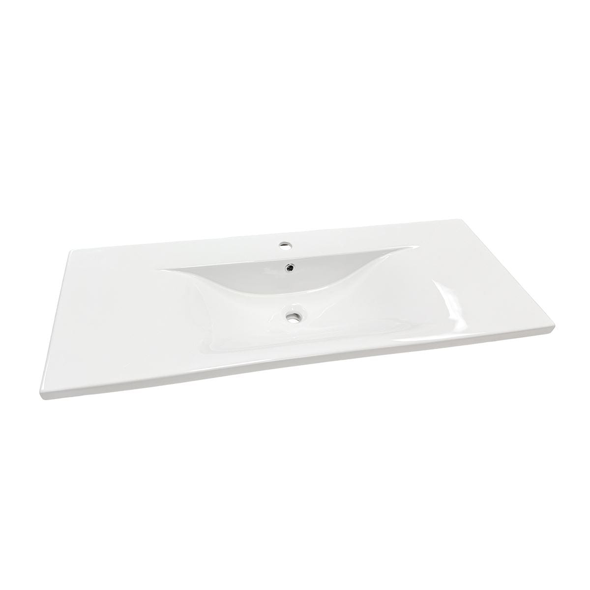 48" EdgeFlow Single Ceramic Sink Top with Single Faucet Hole - 48