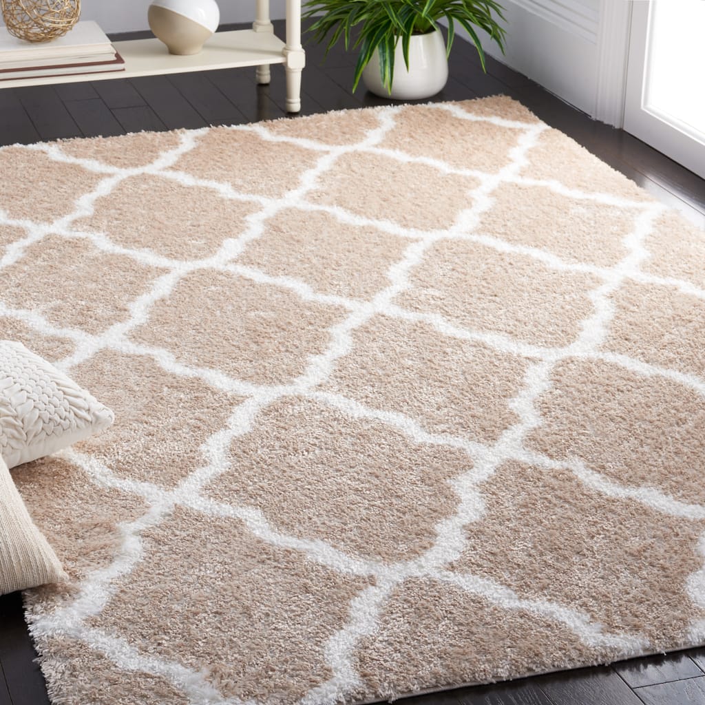 SAFAVIEH Tahoe Shag Etha Trellis 1.2-inch Thick Rug - 9' x 12'