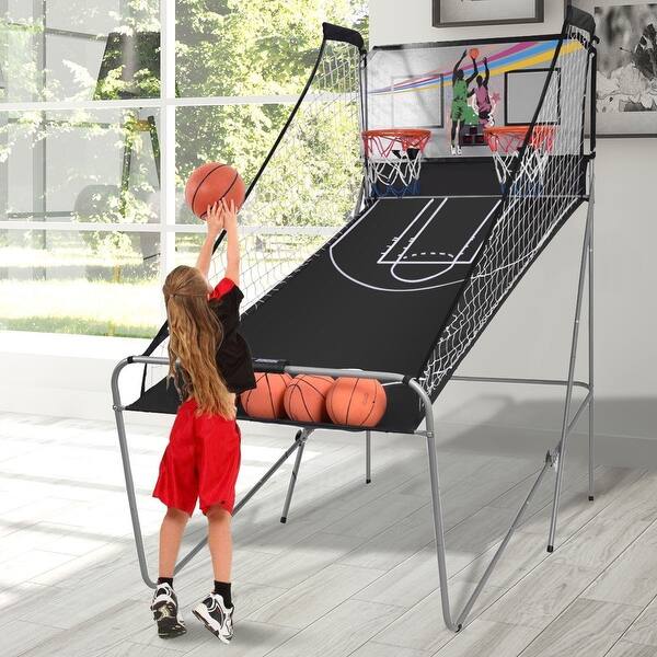 Shop Indoor Double Electronic Basketball Game With 4 Balls