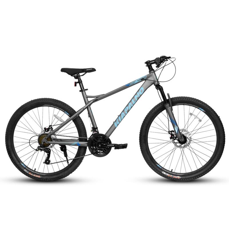 26-Inch Mountain Bike 21-Speed Gear Bicycle, High Carbon Steel Frame w/Front and Rear Mechanical Disc Brakes for Adults & Teens