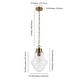 preview thumbnail 5 of 7, Annie Brass and Clear Glass Pendant - Brass/Clear