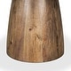 preview thumbnail 6 of 7, Allyson Round Medium Brown w/ Pink Marble Pedestal Dining Table - 42.0L x 42.0W x 30.0H
