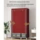 preview thumbnail 5 of 4, Portable Foldable Closet Organizer Hanging Rod Wardrobe with Sturdy Fixed Shelves