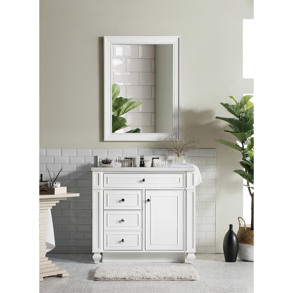 James Martin Vanities Bristol 36" Single Vanity, Bright White