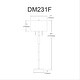 preview thumbnail 3 of 2, Danolite White Linen Acrylic Accent Floor Lamp