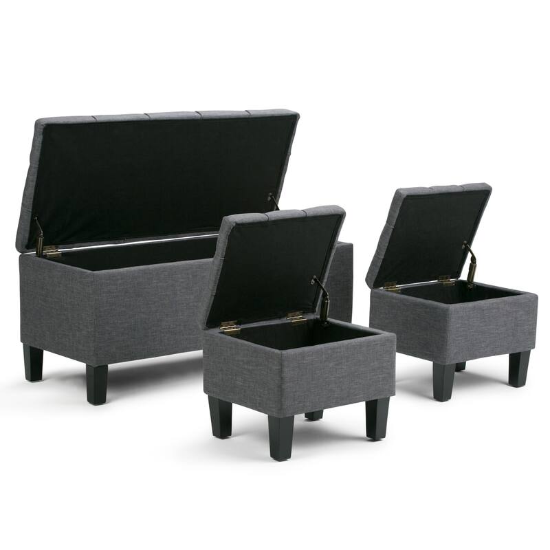 WYNDENHALL Lancaster 44 inch Wide Contemporary Rectangle Storage Ottoman