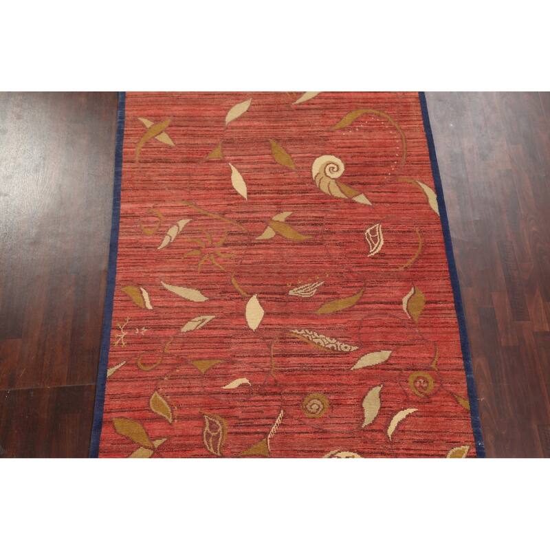 Vegetable Dye Nepalese Oriental Home Decor Area Rug Wool Hand-knotted - 6'2" x 9'1"