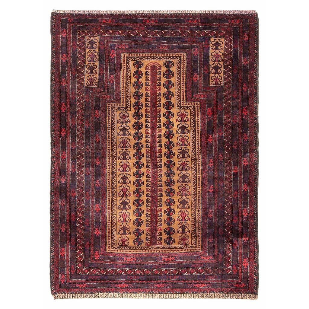 Teimani Brown Rug 3'6" x 4'9" - 3'6 x 4'9