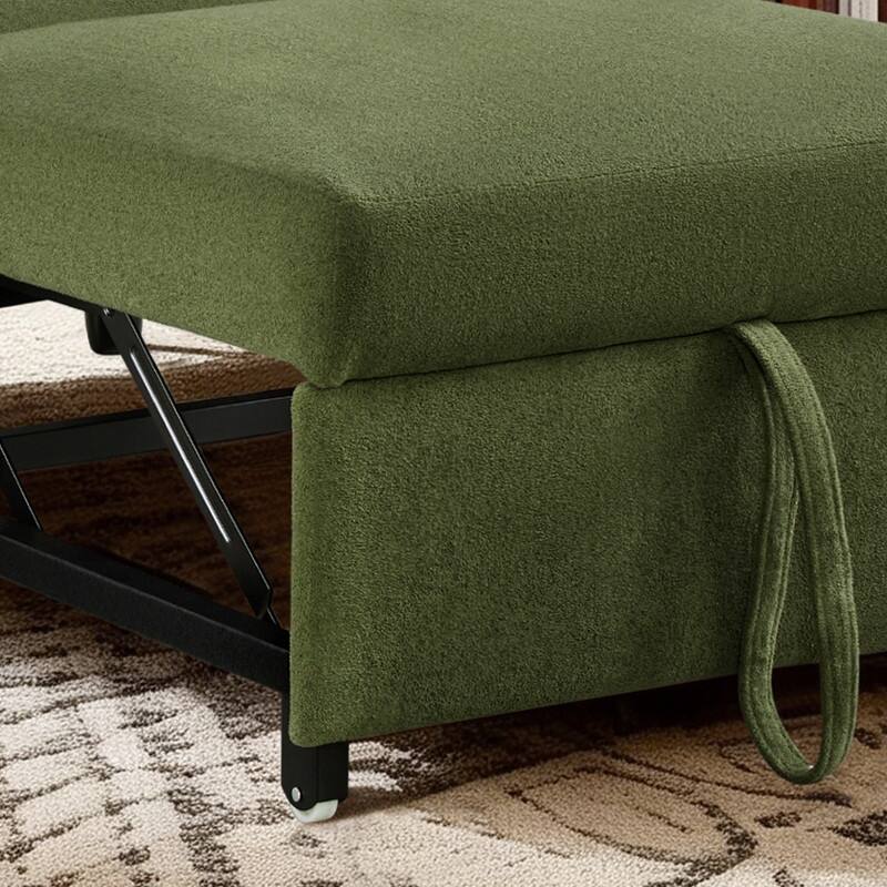 Spruce & Spring Modern Pull-Out Accent Chair Bed with Adjustable Backrest & Space-Saving Design