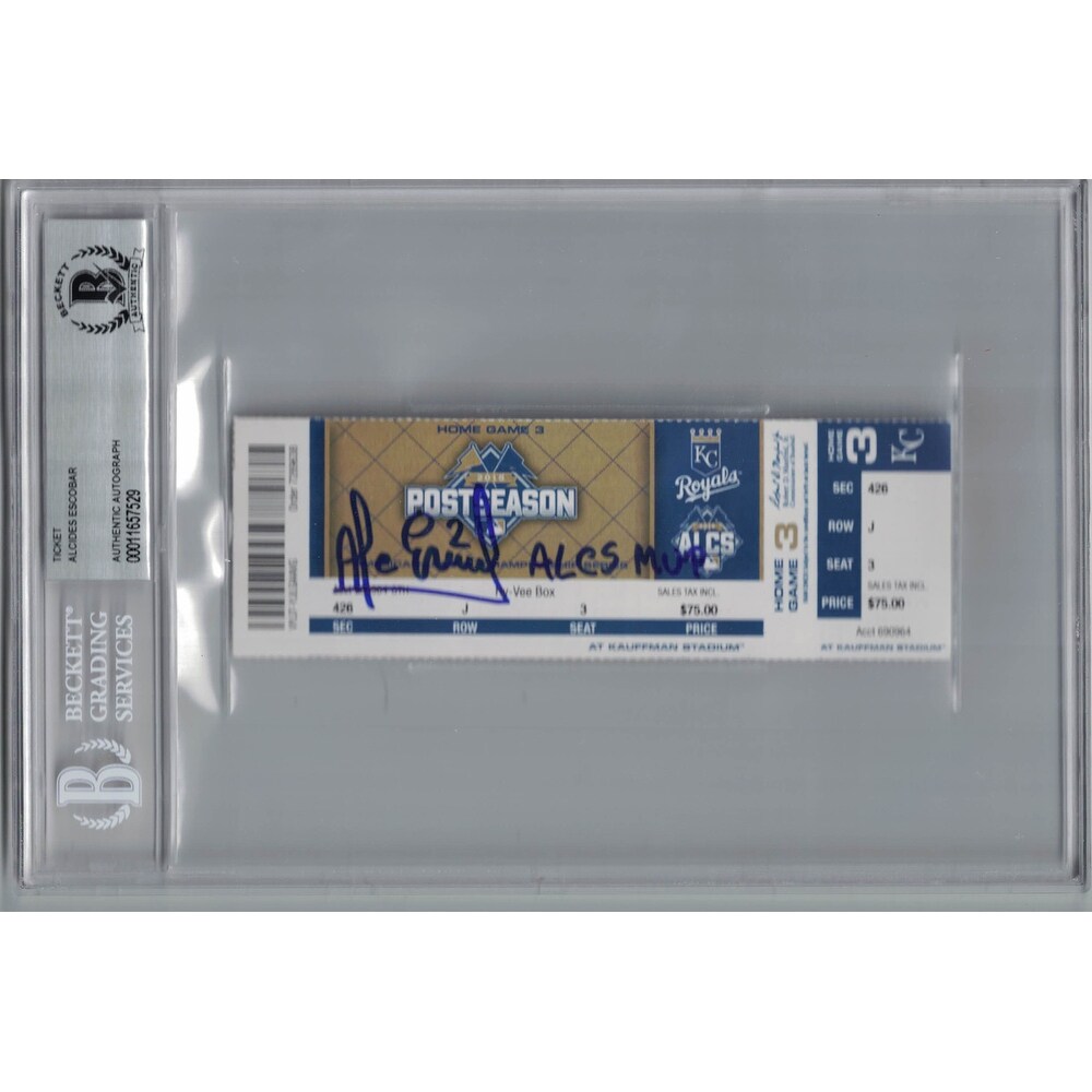 Shop Alcides Escobar Kansas City Royals Alcs Game 6 Ticket Mvp Bas