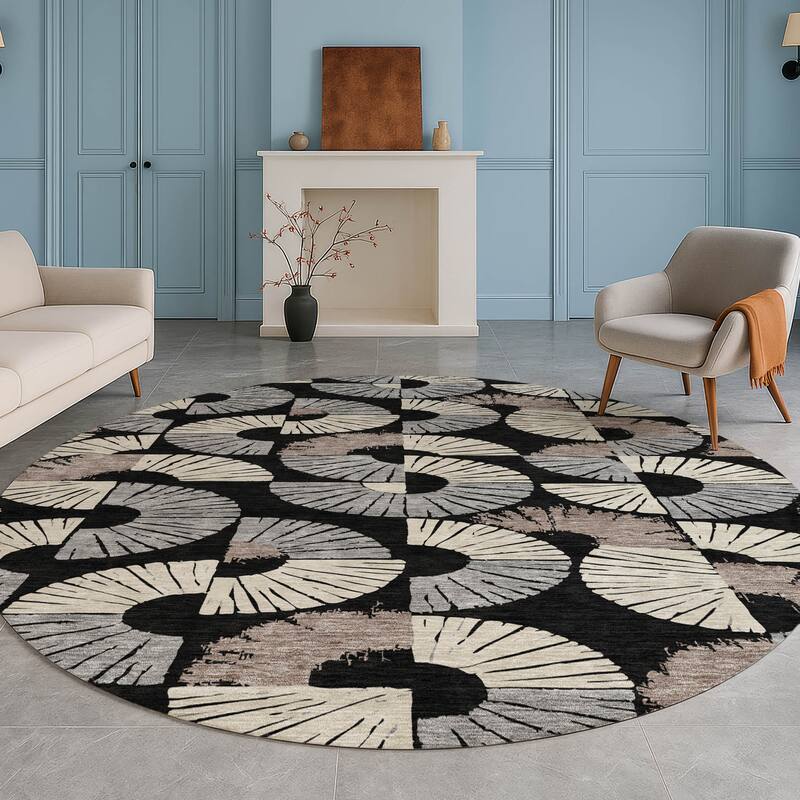 Machine Washable Indoor/ Outdoor Modern Jay Chantille Rug