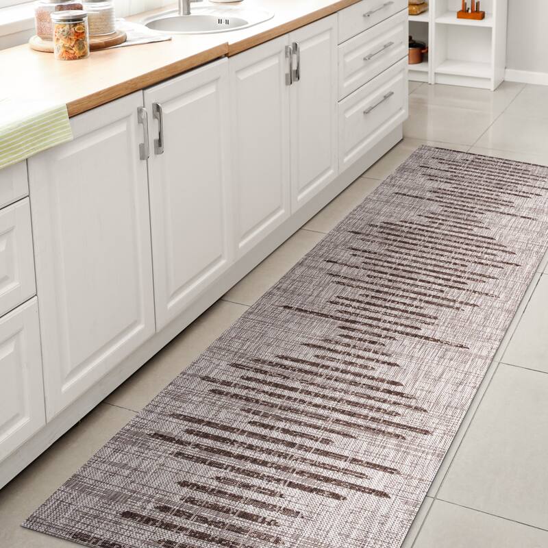 JONATHAN Y Colonia Berber Stripe Geometric Indoor/Outdoor Area Rug