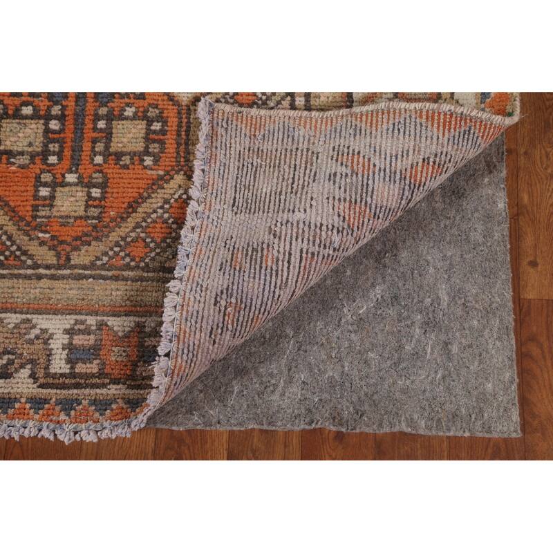 Orange Bakhtiari Persian Vintage Area Rug Handmade Wool Carpet - 6'4" x 9'3"