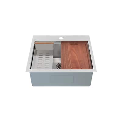 Swiss Madison SM-KT769 Ravi 22" Drop In Single Basin Stainless Steel