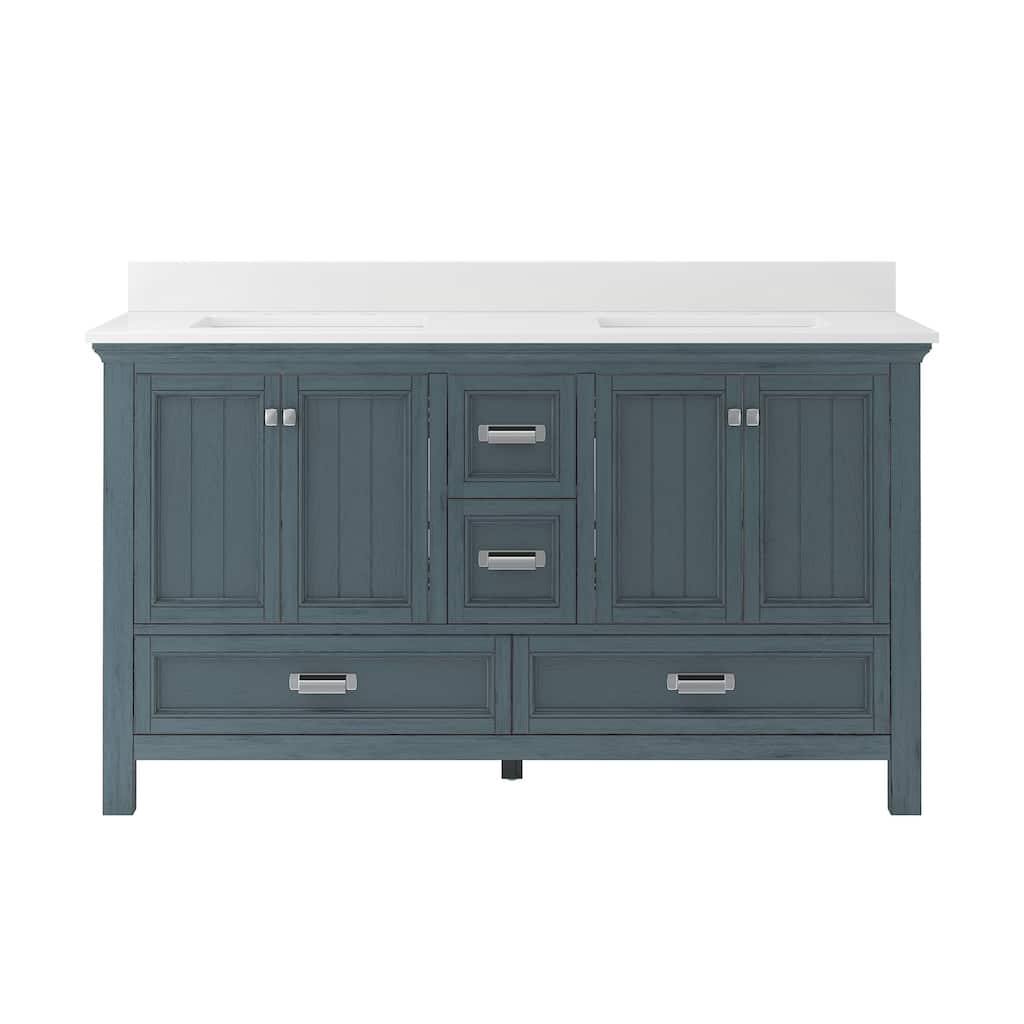 CRAFT + MAIN BAVT6122D-QSWZ Brantley 60" Free Standing Double Basin