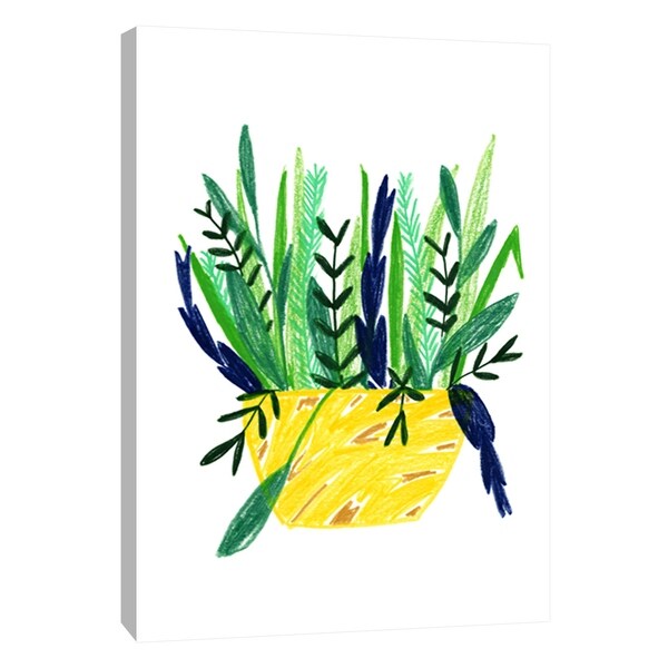 PTM Images 9-108699 PTM Canvas Collection 10" x 8" - "Flowerpot 7" Giclee Botanical Art Print on Canvas