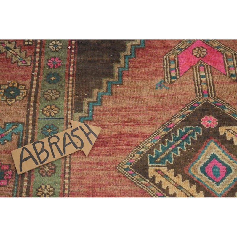 Hand Knotted Oriental 100% Wool Carpet Traditional Tribal Pink Ardebil Area Rug - 6' 6'' X 4' 6''