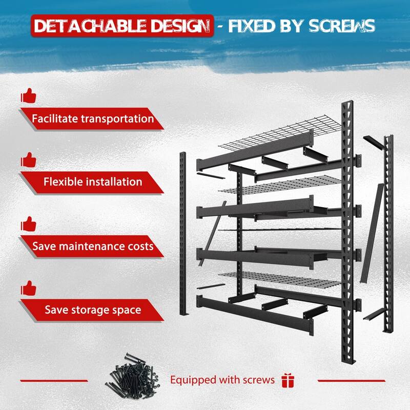 VEIKOUS Heavy Duty Metal Shelving Unit, 9000LBS Capacity, Adjustable Garage Storage Shelves for Pantry & Garage Organization