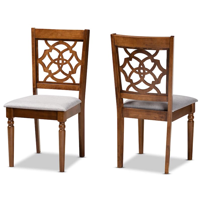 Renaud Modern and Contemporary 2-PC Dining Chair Set - Grey