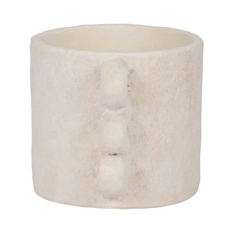 Pottery and Cement Planter Multi-Loop Handle Design Contemporary