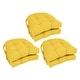 preview thumbnail 19 of 59, 16-inch U-Shaped Indoor Twill Chair Cushions (Set of 2, 4, or 6) - 16" x 16" Set of 6 - Sunset