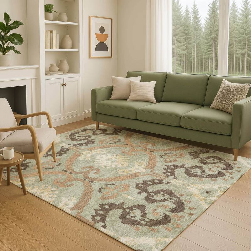 Machine Washable Indoor/ Outdoor Global Empire Chantille Rug