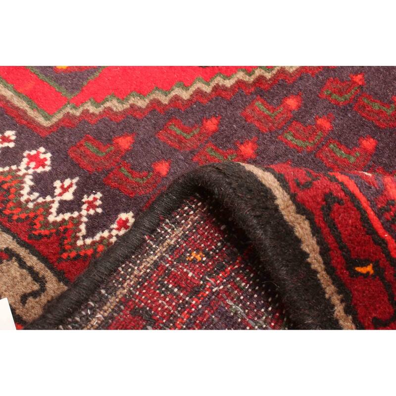 ECARPETGALLERY Hand-knotted Andelz Red Wool Rug - 4'0 x 6'4