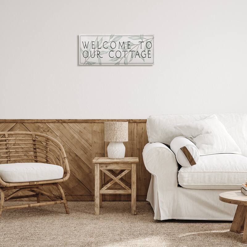 Stupell Rustic Cottage Welcome Canvas Wall Art Design By Lil' Rue