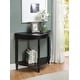 preview thumbnail 1 of 18, Convenience Concepts French Country Half-Round Entryway Table with Shelf Black
